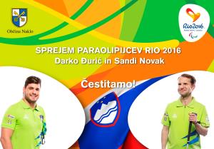 Sprejem paraolimpijcev RIO 2016