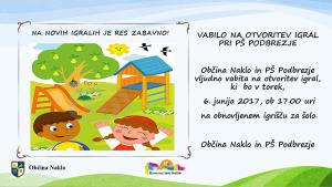 Otvoritev igral pri PŠ Podbrezje